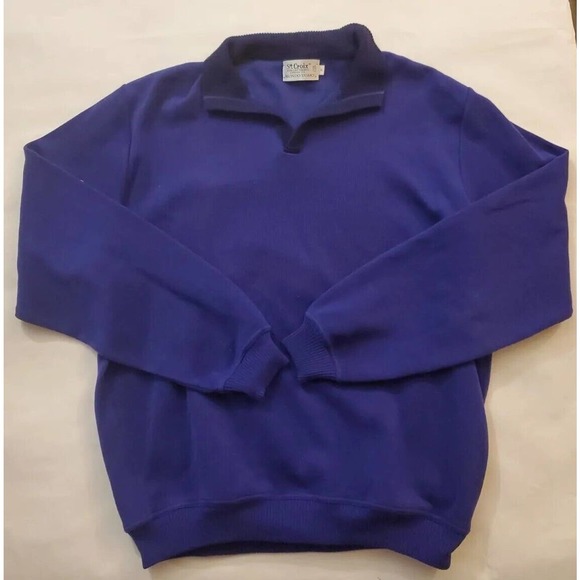 St. Croix Collections For Mondo Uomo 1/4 Zip Sweater XL Purple Linen Blend USA - Picture 1 of 7